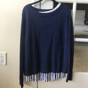 Mixed Media Ruffle Sweater